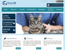 Tablet Screenshot of cresthillanimalhospital.com